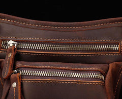 Cool Leather Small Side Bag Messenger Bag Waist Bag Small Shoulder Bag For Men