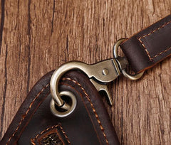 Cool Leather Small Side Bag Messenger Bag Waist Bag Small Shoulder Bag For Men