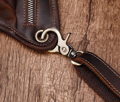 Cool Leather Small Side Bag Messenger Bag Waist Bag Small Shoulder Bag For Men