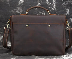 Cool Leather Mens Vintage Briefcases Work Bag Business Bag Handbag Laptop Bag For Men