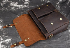 Cool Leather Mens Vintage Briefcases Work Bag Business Bag Handbag Laptop Bag For Men