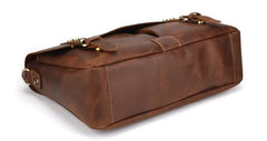 Cool Leather Mens Vintage Briefcases Work Bag Business Bag Handbag Laptop Bag For Men