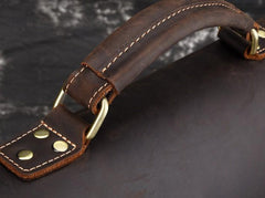 Cool Leather Mens Vintage Briefcases Work Bag Business Bag Handbag Laptop Bag For Men