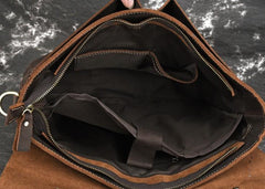 Cool Leather Mens Vintage Briefcases Work Bag Business Bag Handbag Laptop Bag For Men