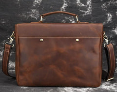 Cool Leather Mens Vintage Briefcases Work Bag Business Bag Handbag Laptop Bag For Men