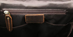 Cool Leather Vintage Dark Brown Mens 16inch Laptop Backpacks Vintage School Backpack Travel Backpack Bags for Men