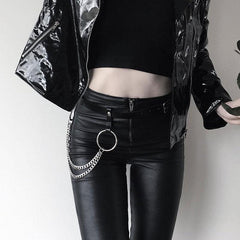 Cool Womens Mens Big Rings Double Pants Chain jeans chain jean chain Wallet Chain For Men