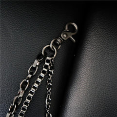 Cool Men's Cross Three Layer Wallet Chain Pants Chain Punk Biker Wallet Chain For Men