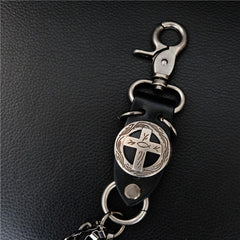 Cool Men's Cross Three Layer Wallet Chain Pants Chain Punk Biker Wallet Chain For Men