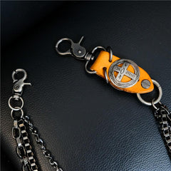 Cool Men's Cross Three Layer Wallet Chain Pants Chain Punk Biker Wallet Chain For Men