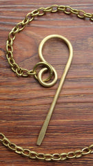Cool Men's Handmade Brass Long Biker Wallet Chain Pants Chain For Men