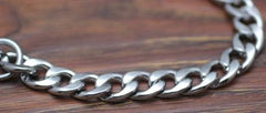 Cool Men's Handmade Silver Stainless Steel Pants Chain Biker Wallet Chain For Men