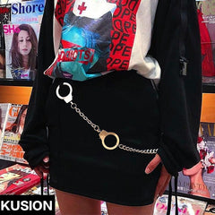 Fashion Womens Men's Handcuffs Stainless Steel jeans chain jean chain Pants Chain Biker Wallet Chain For Men