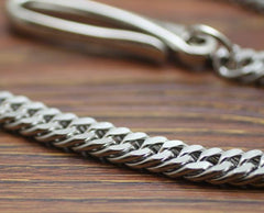 Cool Men's Silver Stainless Steel Pants Chain Biker Wallet Chain For Men