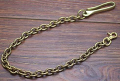 Cool Men's Handmade Brass Rope Pants Chain Biker Wallet Chain For Men