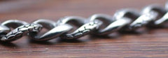 Cool Men's Handmade Stainless Steel Old Silver Biker Wallet Chain Pants Chain Wallet Chain For Men