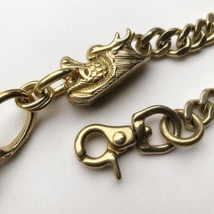 Cool Men's Brass Chinese Dragon 18'' Pants Chains Biker Wallet Chain For Men