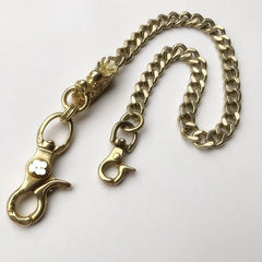 Cool Men's Brass Chinese Dragon 18'' Pants Chains Biker Wallet Chain For Men