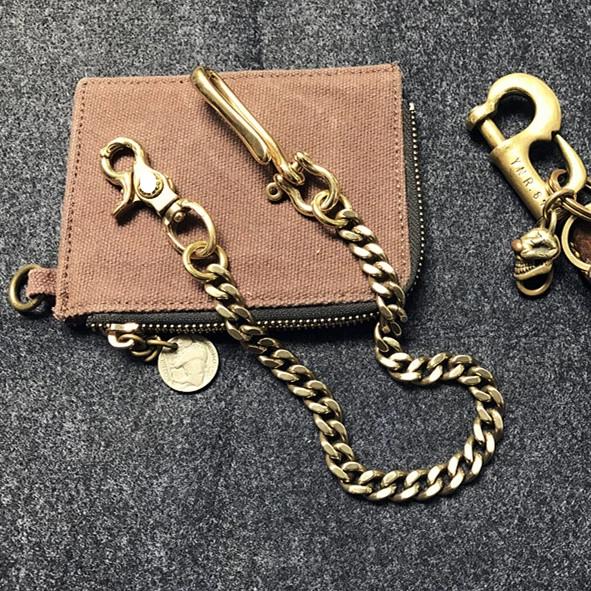 Cool Men's 18‘â€?Gold Brass Biker jeans chain jean chain Pants Chains Biker Wall SZ00892015