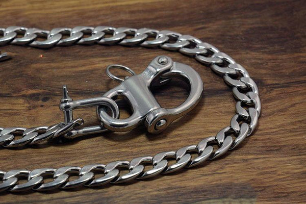 Cool Men's Silver Stainless Steel Long Key Chain Pants Chain Biker Wallet Chain SDD01051060