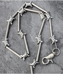 Cool Men's Rock Puck Long Stainless Steel Pants Chain Biker Wallet Chain For Men