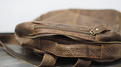 Cool Mens Leather 15inch Laptop Backpack Travel Backpacks Leather School Backpack for Men
