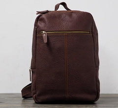 Cool Mens Leather 15inch Laptop Backpack Travel Backpacks Leather School Backpack for Men