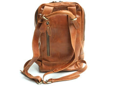 Cool Mens Leather Backpack Travel Backpack Laptop Backpack for men