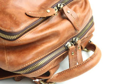 Cool Mens Leather Backpack Travel Backpack Laptop Backpack for men