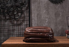 Cool Mens Leather School Backpack Satchel Backpacks Leather Travel Backpack for Men