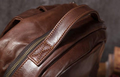 Cool Mens Leather School Backpack Satchel Backpacks Leather Travel Backpack for Men