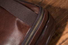 Cool Mens Leather School Backpack Satchel Backpacks Leather Travel Backpack for Men