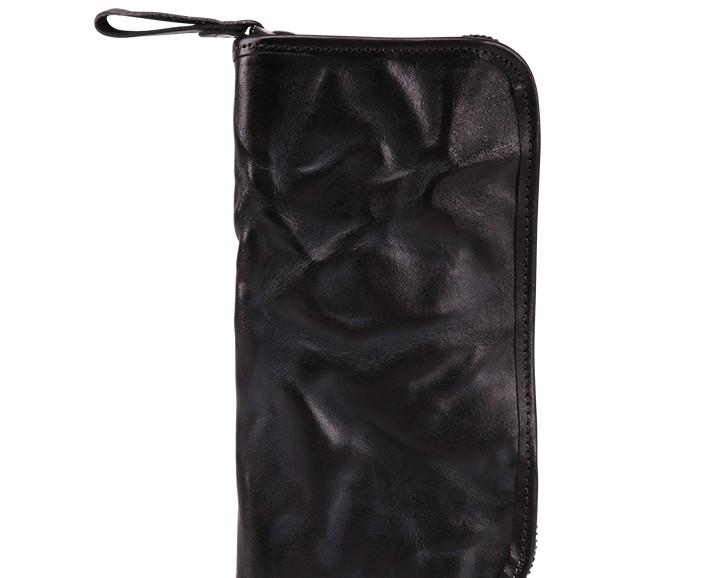 COOL MENS LEATHER ZIPPER LONG CLUTCH WALLETs ZIPPER VINTAGE LONG WALLET FOR MEN