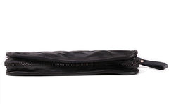COOL MENS LEATHER ZIPPER LONG CLUTCH WALLETs ZIPPER VINTAGE LONG WALLET FOR MEN