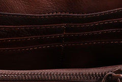 COOL MENS LEATHER ZIPPER LONG CLUTCH WALLETs ZIPPER VINTAGE LONG WALLET FOR MEN