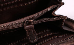 COOL MENS LEATHER ZIPPER LONG CLUTCH WALLETs ZIPPER VINTAGE LONG WALLET FOR MEN