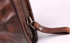 COOL MENS LEATHER ZIPPER LONG CLUTCH WALLETs ZIPPER VINTAGE LONG WALLET FOR MEN