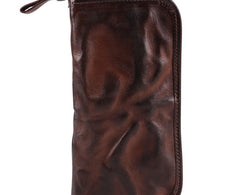 COOL MENS LEATHER ZIPPER LONG CLUTCH WALLETs ZIPPER VINTAGE LONG WALLET FOR MEN