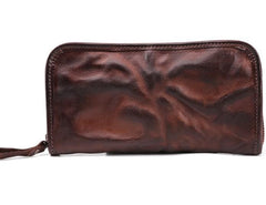 COOL MENS LEATHER ZIPPER LONG CLUTCH WALLETs ZIPPER VINTAGE LONG WALLET FOR MEN