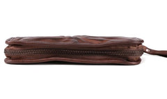 COOL MENS LEATHER ZIPPER LONG CLUTCH WALLETs ZIPPER VINTAGE LONG WALLET FOR MEN