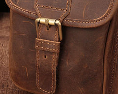 Cool Mens Leather Sling Bag One Shoulder Bag Sling Chest Bag For Men