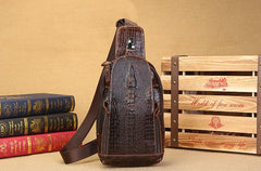 cooler sling bag Cool Leather Sling Bag Mens One Shoulder Backpacks Sling Crossbody Backpack For Men