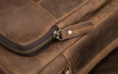 Cool Mens Leather Small Side Bag Small Messenger bag Shoulder bag For Men