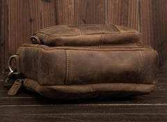 Cool Mens Leather Small Side Bag Small Messenger bag Shoulder bag For Men