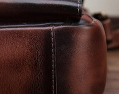 Cool Mens Leather Vintage Small Side Bag Small Messenger bag Shoulder bag For Men