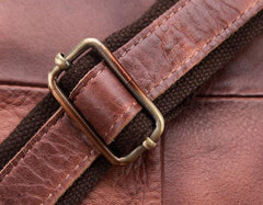 Cool Mens Leather Vintage Small Side Bag Small Messenger bag Shoulder bag For Men