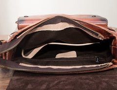 Cool Mens Leather Vintage Small Side Bag Small Messenger bag Shoulder bag For Men