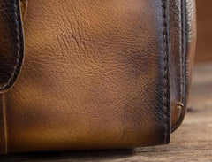 Cool Mens Leather Vintage Small Side Bag Small Messenger bag Shoulder bag For Men