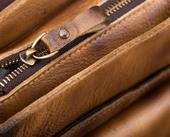 Cool Mens Leather Vintage Small Side Bag Small Messenger bag Shoulder bag For Men