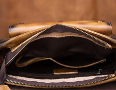 Cool Mens Leather Vintage Small Side Bag Small Messenger bag Shoulder bag For Men